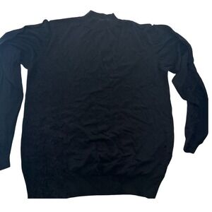 Denim & Flower Mock Neck Sweater Pullover Knit Long Sleeve Black Mens‎ L
